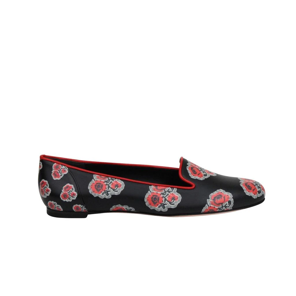 Alexander McQueen Women's Rose Pattern  Leather Slipper Shoes 商品