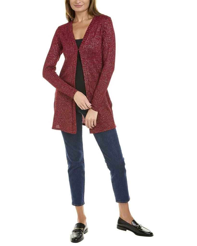 商品Vince Camuto|Vince Camuto Kiss Front Metallic Rib Cardigan,价格¥197,第1张图片