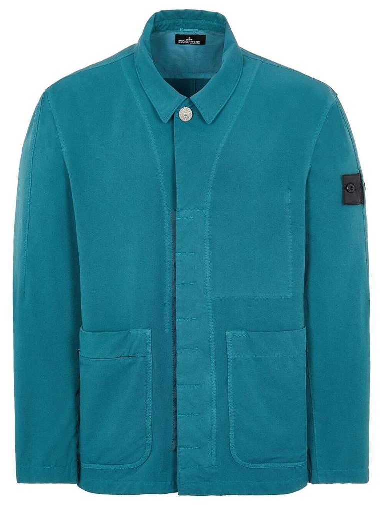 商品Stone Island|Logo-patch overshirt,价格¥3183,第1张图片