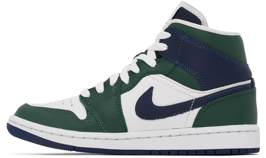 商品Jordan|White & Green Air Jordan 1 Mid Sneakers,价格¥997,第3张图片详细描述