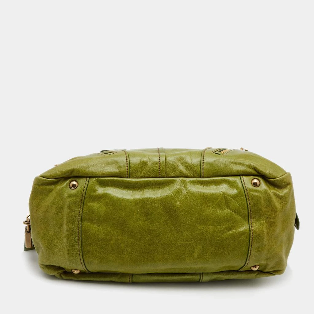Prada Green Vitello Shine Leather Chain Link Bowler Bag 商品