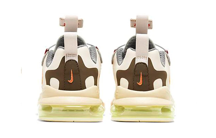 商品[国内直发] NIKE|[预售3天]Travis Scott x  Air Max 270 Cactus Trails 气垫缓震 防滑减震耐磨 低帮 儿童休闲鞋 棕黄 中小童,价格¥1961,第6张图片详细描述