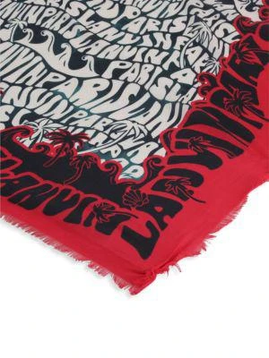 商品Lanvin|Logo Cashmere Blend Scarf,价格¥1893,第2张图片详细描述