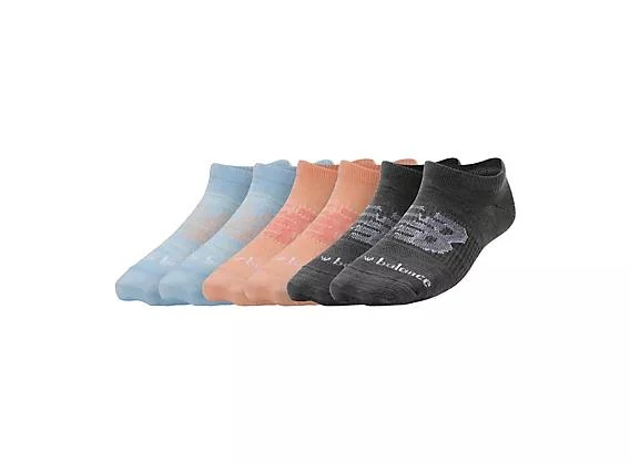 商品New Balance|Kids Flat Knit No Show Socks 6 Pack,价格¥123,第1张图片详细描述