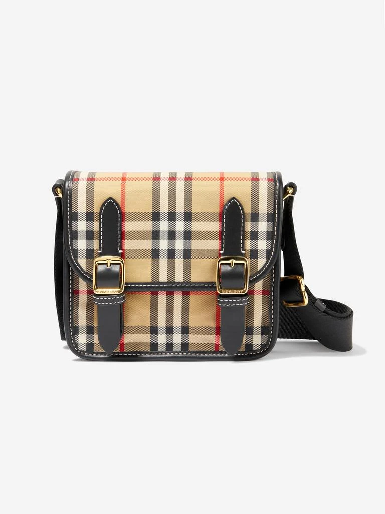 商品Burberry|Burberry Beige Kids Check Jayde Crossbody Bag (W:18cm),价格¥3931,第1张图片