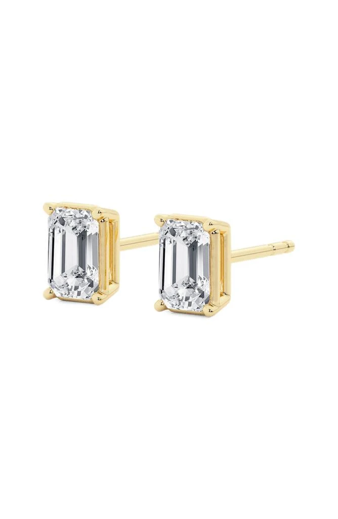 商品Badgley Mischka|14K Gold Emerald Cut Lab Created Diamond Stud Earrings,价格¥3919,第1张图片