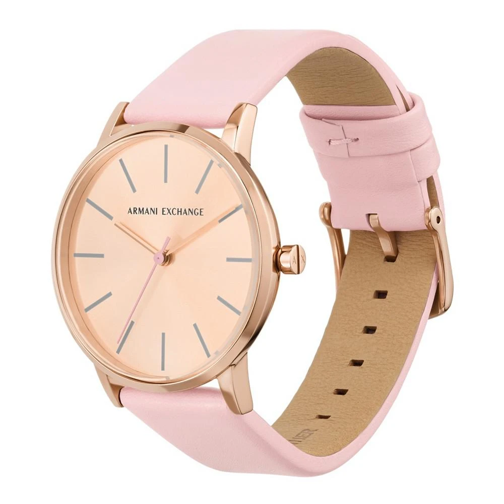 商品Armani Exchange|Women's Lola Three Hand Pink Leather Watch 36mm Set, 2 Pieces,价格¥897,第4张图片详细描述