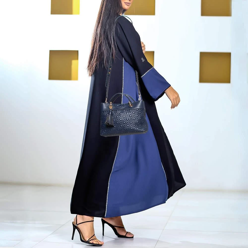 商品[二手商品] Tory Burch|Tory Burch Blue Leather Fleming Tote,价格¥2893,第2张图片详细描述