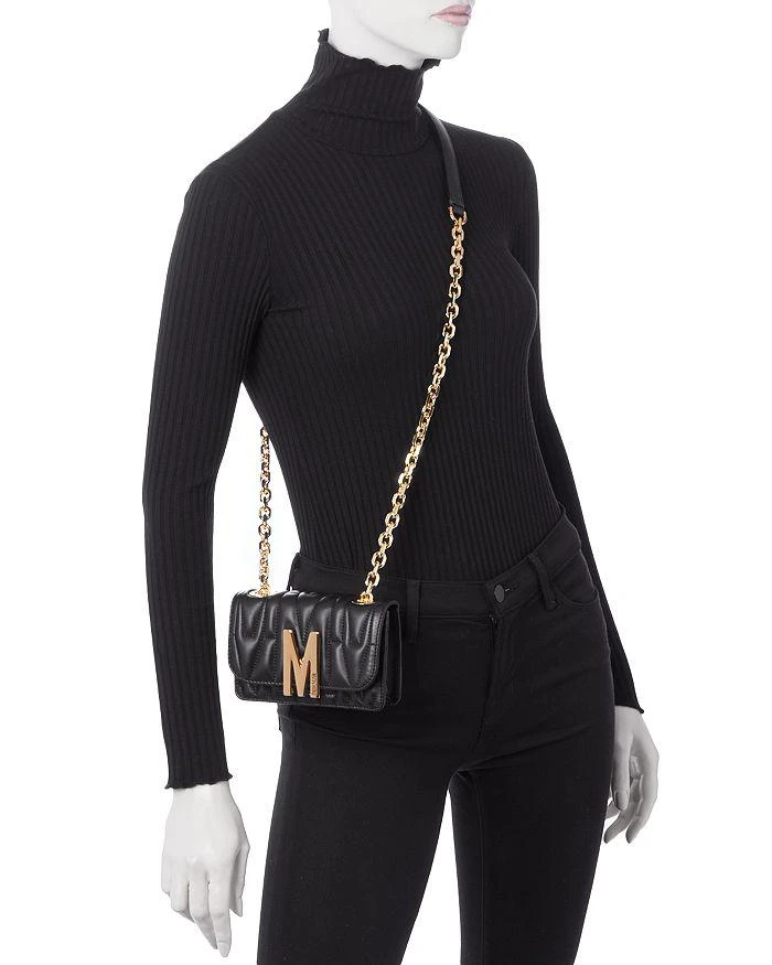 商品Moschino|Quilted Leather Crossbody,价格¥5075,第2张图片详细描述