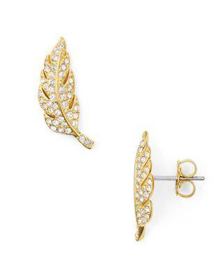 商品Nadri|Pav&eacute; Feather Stud Earrings,价格¥210,第1张图片