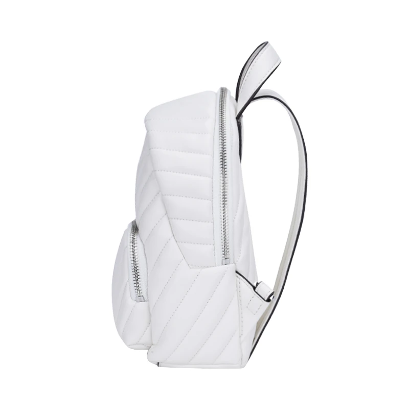 Michael Kors 奥莱 ERIN 小号女士纯素皮革双肩包35F0SERB5U-OPTIC-WHITE 商品