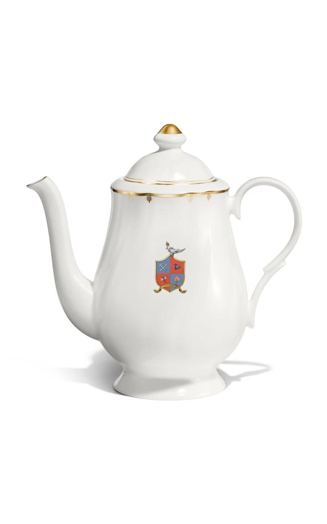 商品Tiffany & Co.|Tiffany & Co. - Crest Bone China Teapot - White - Moda Operandi,价格¥5690,第1张图片