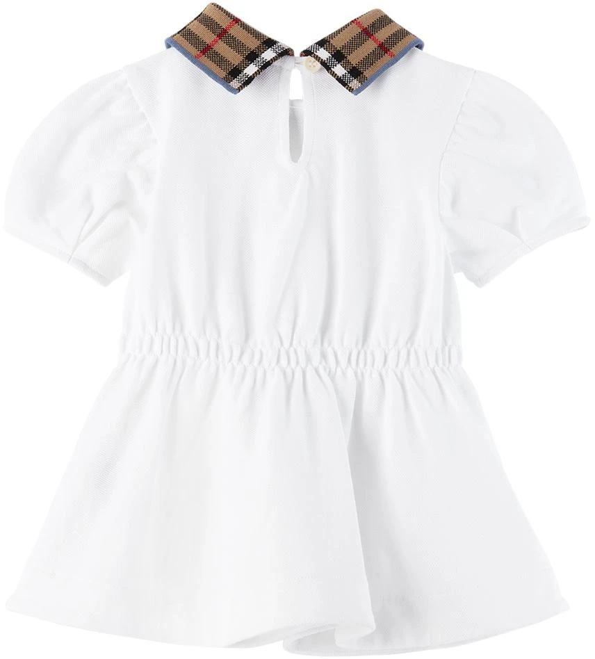 商品Burberry|白色 Check Collar 婴儿连衣裙,价格¥2427,第2张图片详细描述