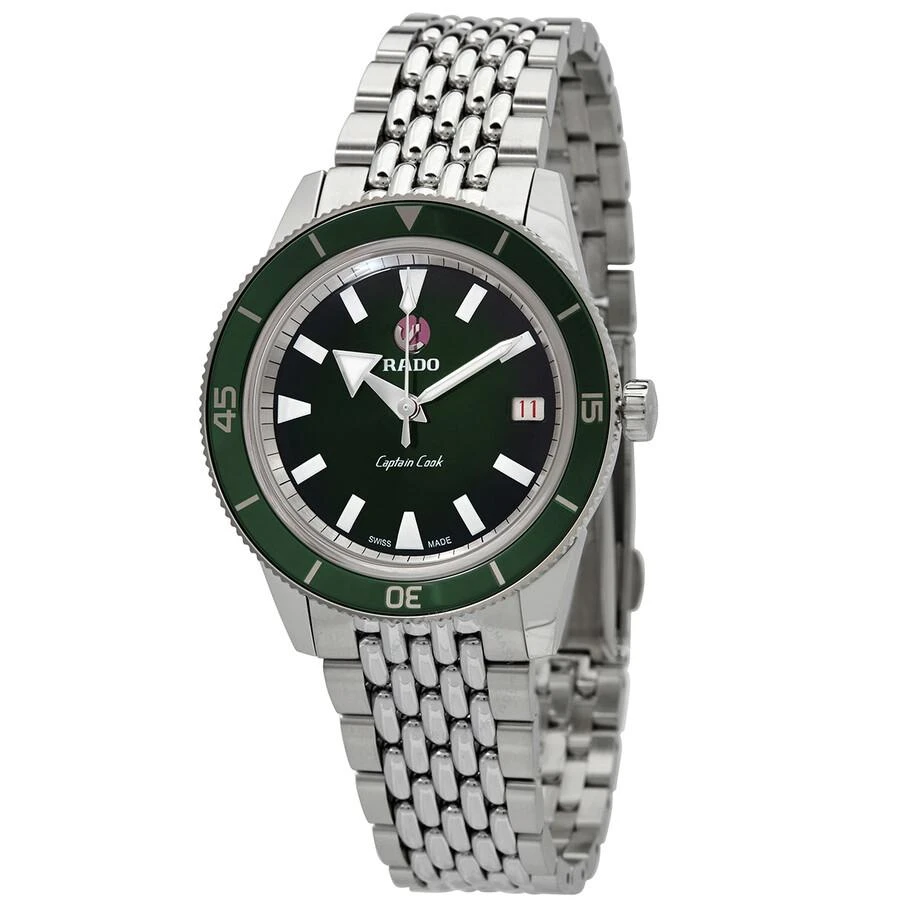 商品Rado|Rado Captain Cook Automatic Green Dial Unisex Watch R32500328,价格¥12800,第1张图片