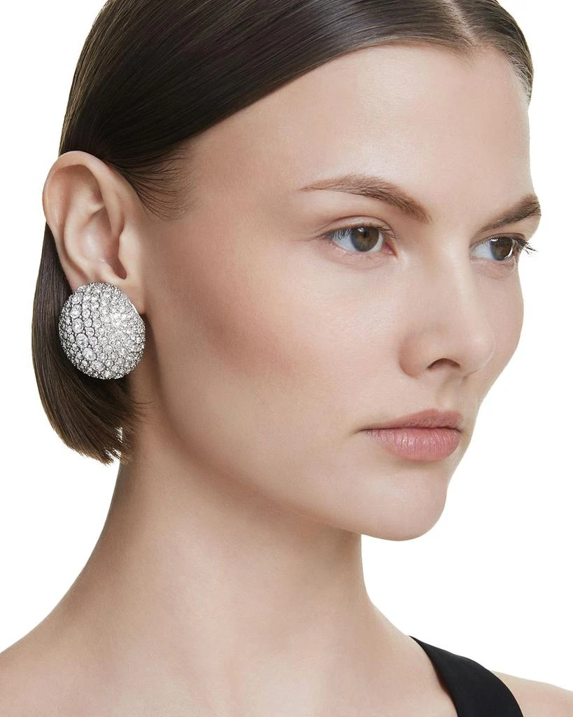 Sublima Crystal Clip On Drop Earrings in Rhodium Plated 商品