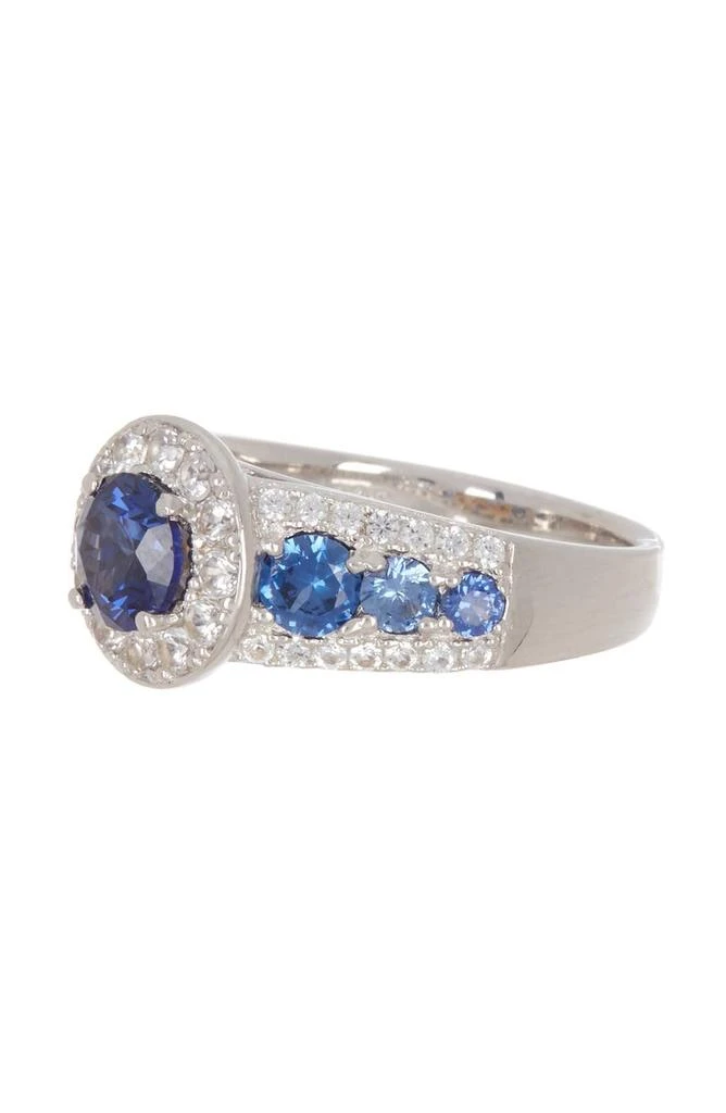 商品Suzy Levian|Sterling Silver Large Sapphire Halo Ring,价格¥2460,第1张图片