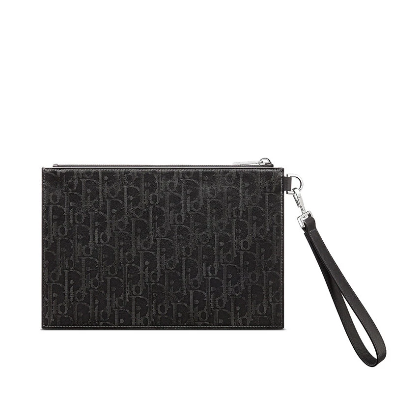商品Dior|【预售3-7天】DIOR/迪奥 POCHETTE A5黑色 Dior Oblique Galaxy皮革小牛皮配可拆卸皮革肩带手提包2ESCA338VPD_H03E,价格¥6752,第4张图片详细描述