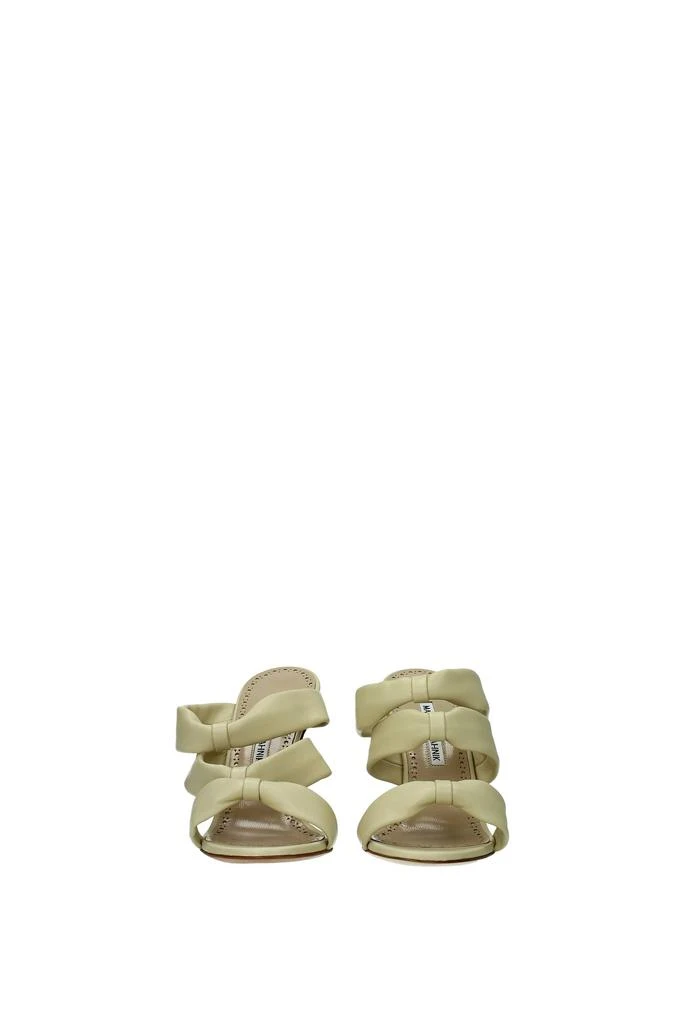 商品Manolo Blahnik|Sandals gyrica Leather Beige Butter,价格¥3021,第3张图片详细描述
