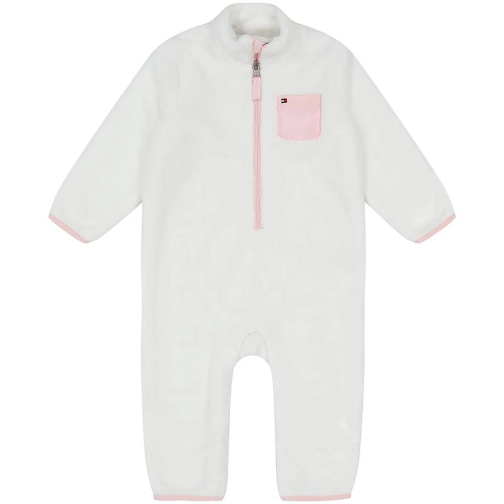 商品Tommy Hilfiger|Baby Girls Semi-Zip Sherpa One Piece Coverall,价格¥220,第1张图片