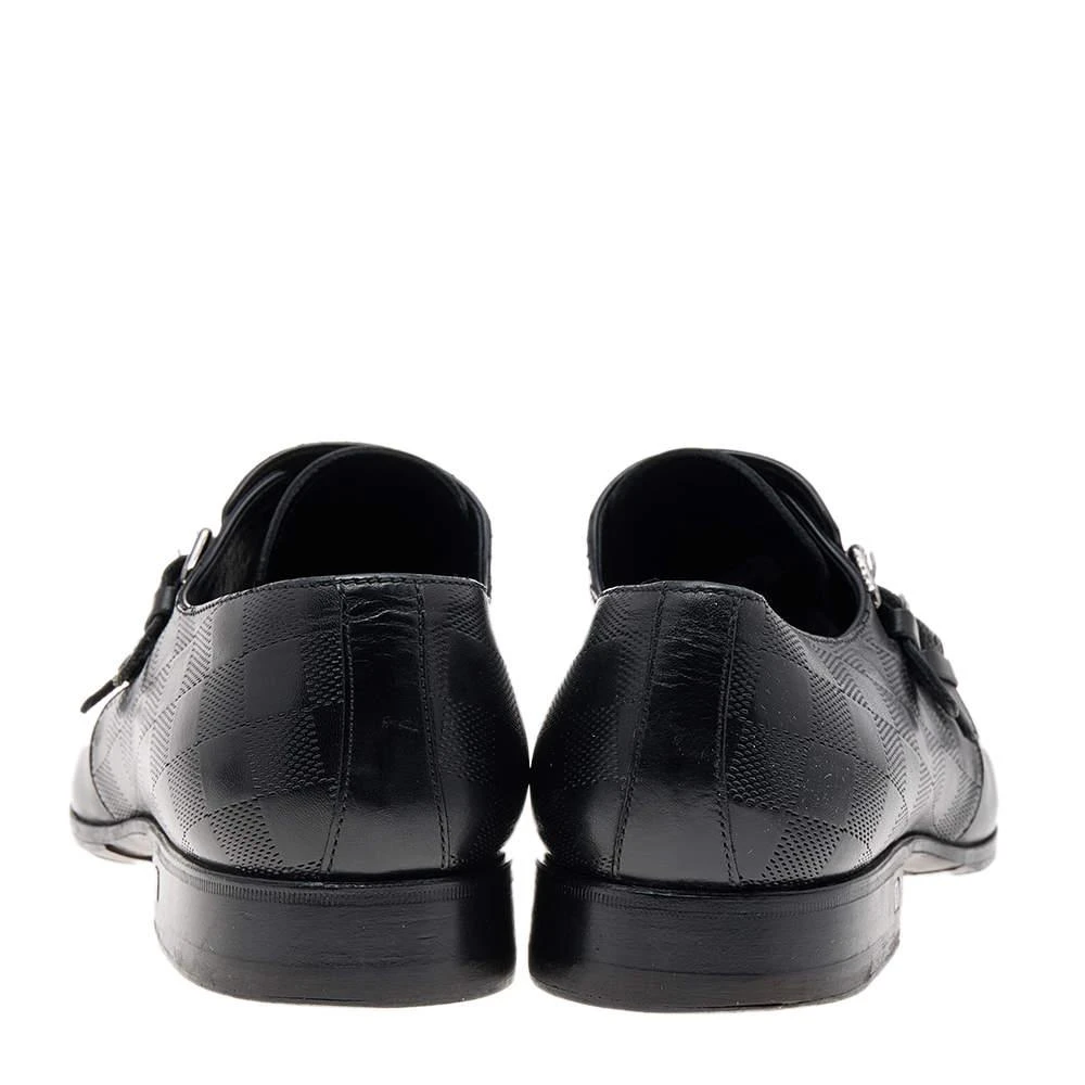 商品[二手商品] Louis Vuitton|Louis Vuitton Black Leather Double Flap Slip On Loafers Size 41.5,价格¥2989,第5张图片详细描述