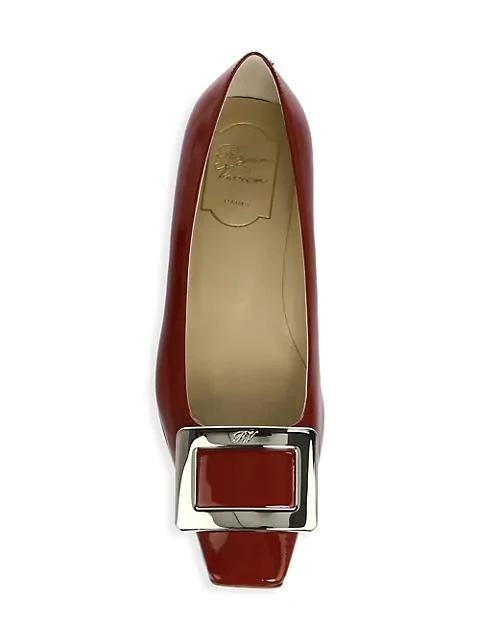 商品Roger Vivier|Belle Vivier Patent Leather Mid-Heel Flats,价格¥5218,第5张图片详细描述