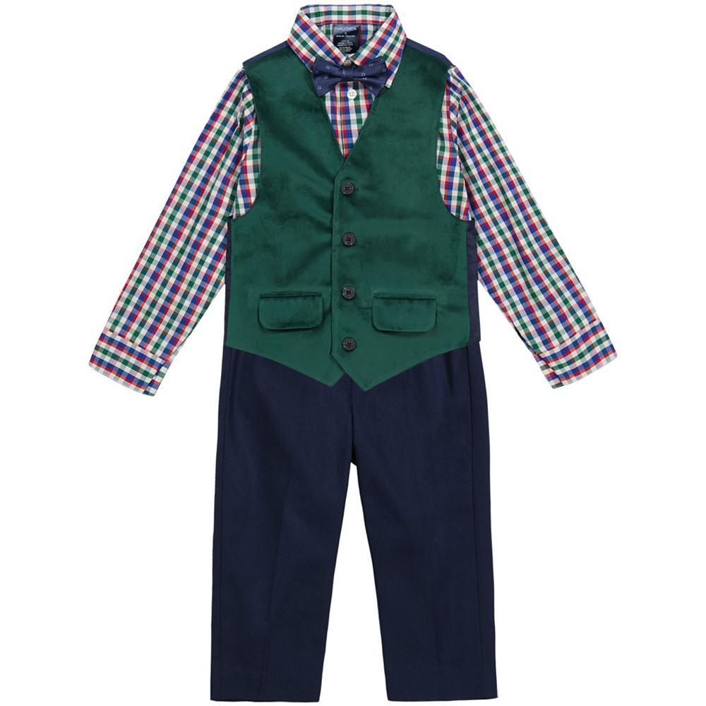 商品Nautica|Baby Boys Velvet Vest, Shirt and Pants, 3 Piece Set,价格¥434,第1张图片