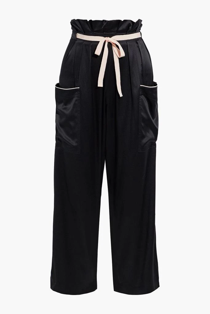 商品L'Agent by Agent Provocateur|Ezra silk-blend charmeuse pajama pants,价格¥759,第1张图片