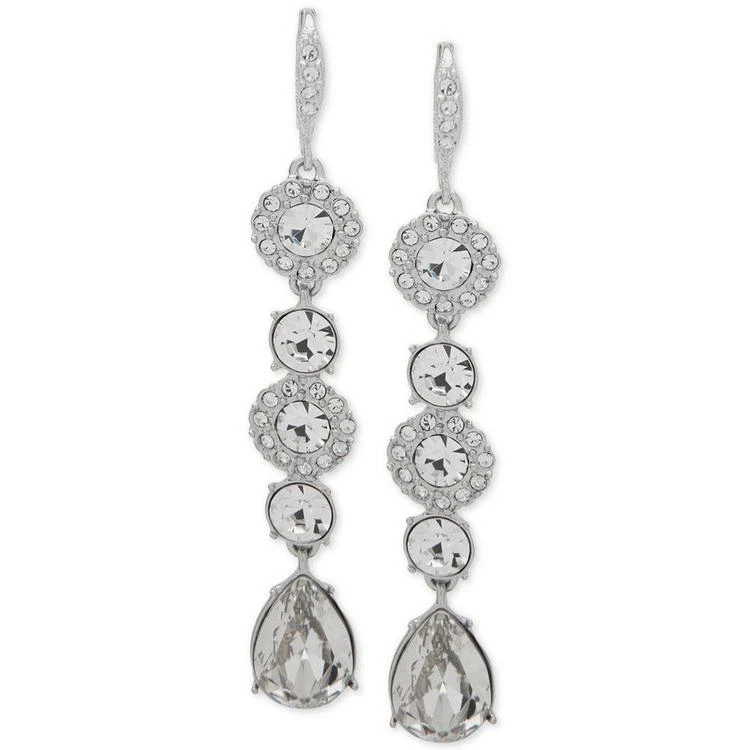 商品Givenchy|Silver-Tone Crystal Linear Drop Earrings,价格¥489,第1张图片