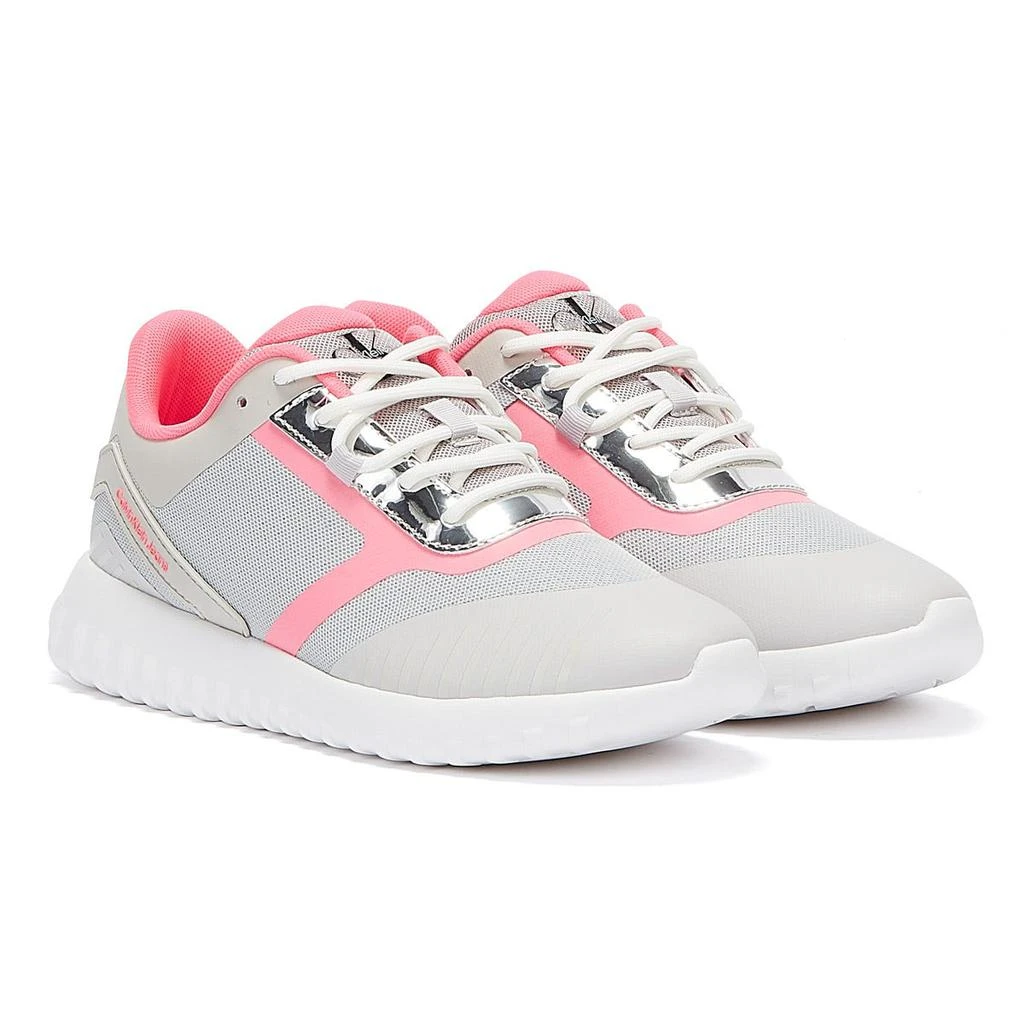商品Calvin Klein|Calvin Klein Jeans Sporty Runner EVA 4 Womens Silver Trainers,价格¥361,第1张图片