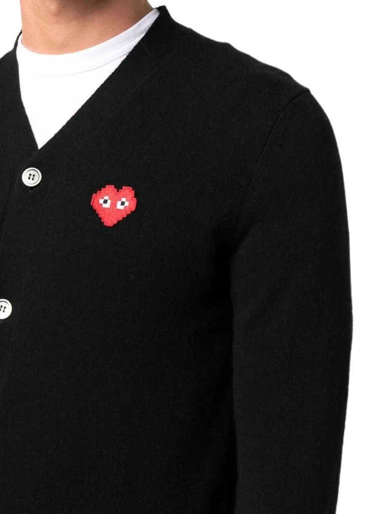 商品Comme des Garcons|Comme des garçons play men's black other materials cardigan,价格¥2982,第3张图片详细描述