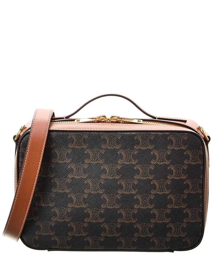 商品Celine|CELINE Triomphe Canvas & Leather Messenger Box Bag,价格¥12864,第1张图片