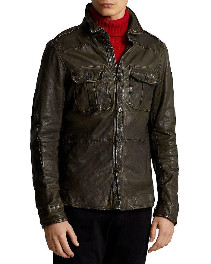 商品Ralph Lauren|Leather Shirt Jacket,价格¥2518,第1张图片