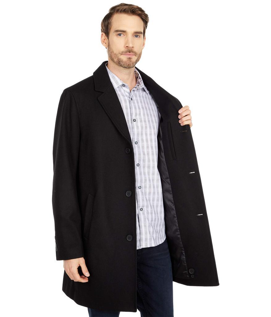 商品Cole Haan|37" Melton Wool Notched Collar Coat with Welt Body Pockets,价格¥671,第7张图片详细描述