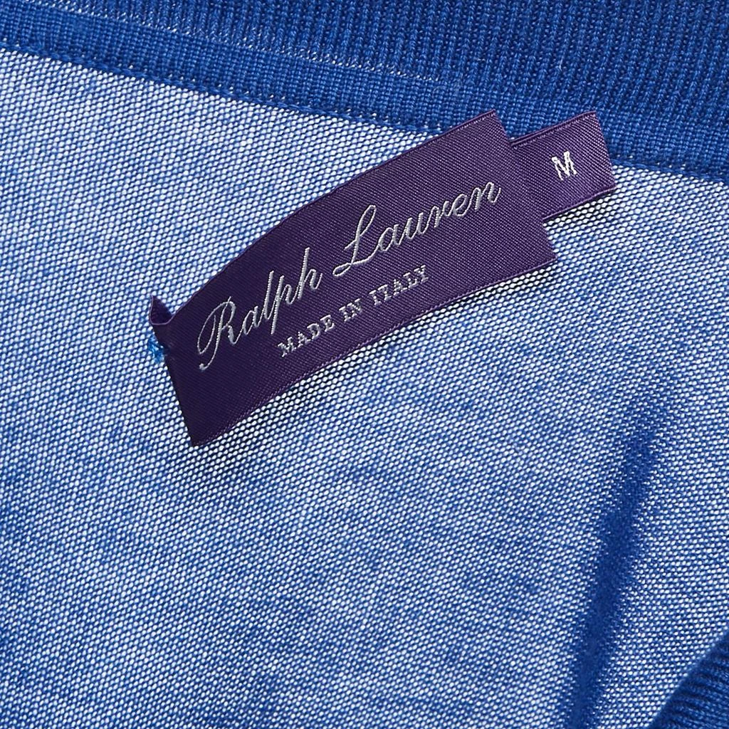 商品[二手商品] Ralph Lauren|Ralph Lauren Purple Label Blue Jersey Long Sleeve Polo T-Shirt M,价格¥1244,第5张图片详细描述