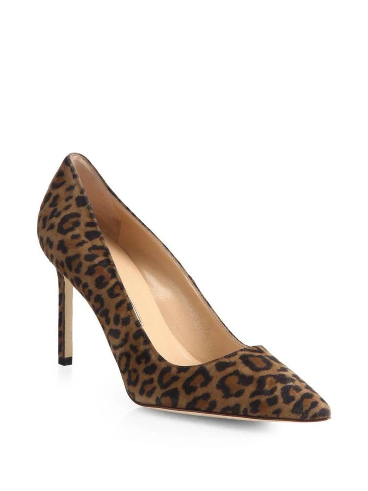 商品Manolo Blahnik|BB 90 麂皮尖头高跟鞋,价格¥2806,第1张图片