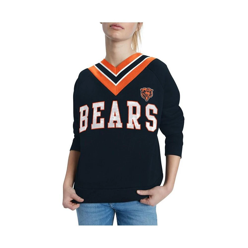 商品Tommy Hilfiger|Women's Navy Chicago Bears Heidi V-Neck Pullover Sweatshirt,价格¥625,第4张图片详细描述