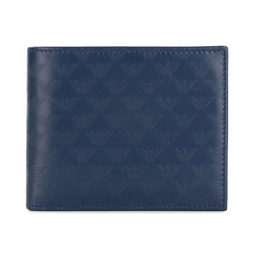 商品[国内直发] Emporio Armani|EMPORIO ARMANI 蓝色男士短款钱夹 YEM176-YC043-80482,价格¥1402,第1张图片