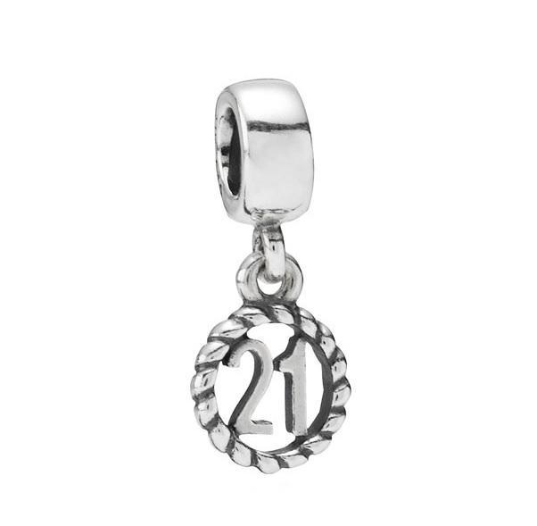 商品PANDORA|Pandora Sterling Silver 21st Birthday Pendant Charm,价格¥150,第1张图片