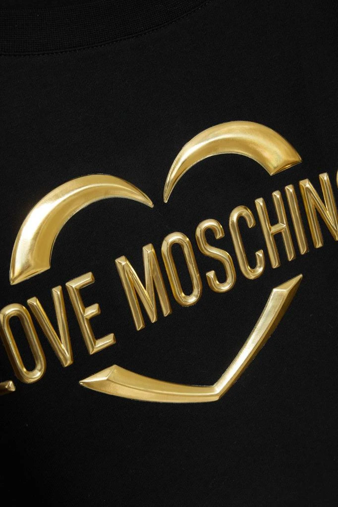 商品Moschino|Appliquéd cotton-blend jersey T-shirt,价格¥286,第4张图片详细描述