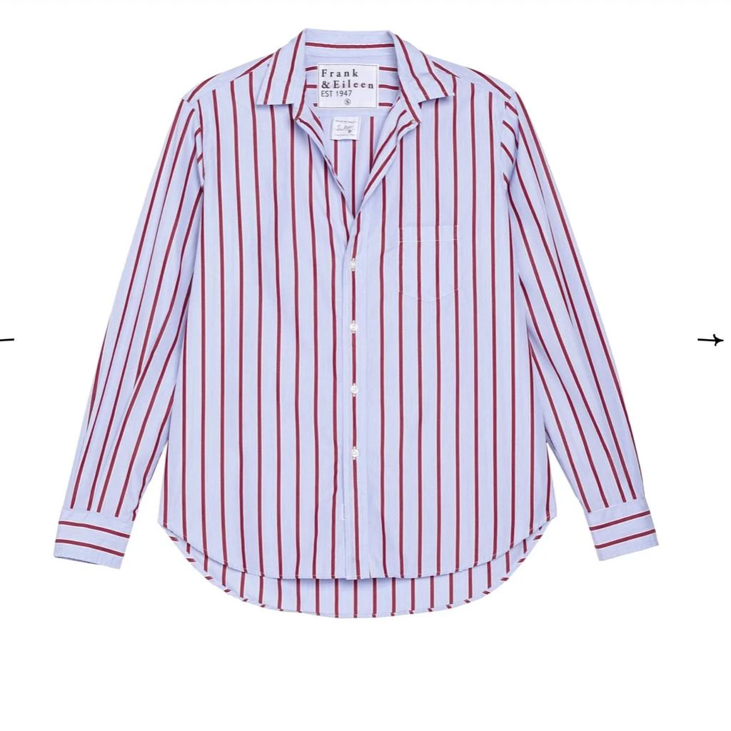 商品Frank & Eileen|Eileen  - Classic Poplin In Red With Thick Blue Stripe,价格¥1360,第3张图片详细描述