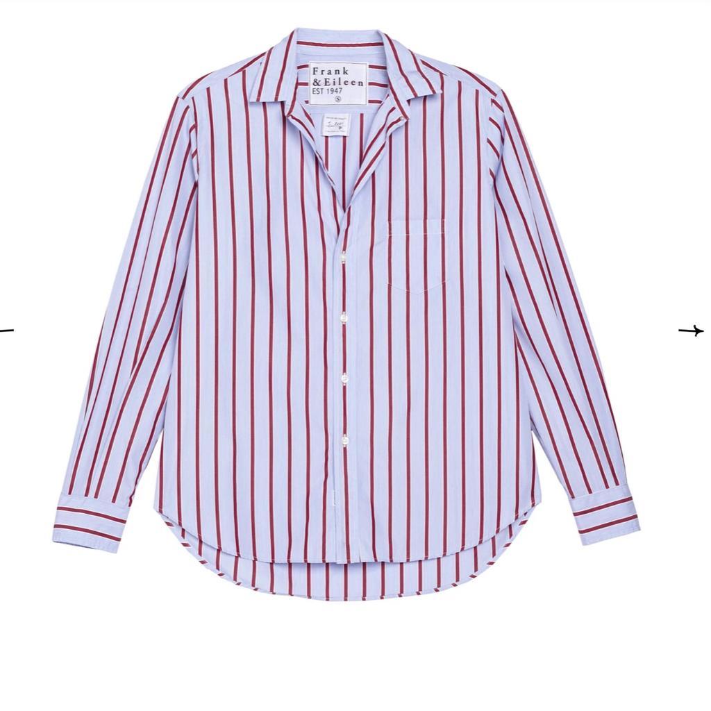 商品Frank & Eileen|Eileen  - Classic Poplin In Red With Thick Blue Stripe,价格¥1187,第5张图片详细描述