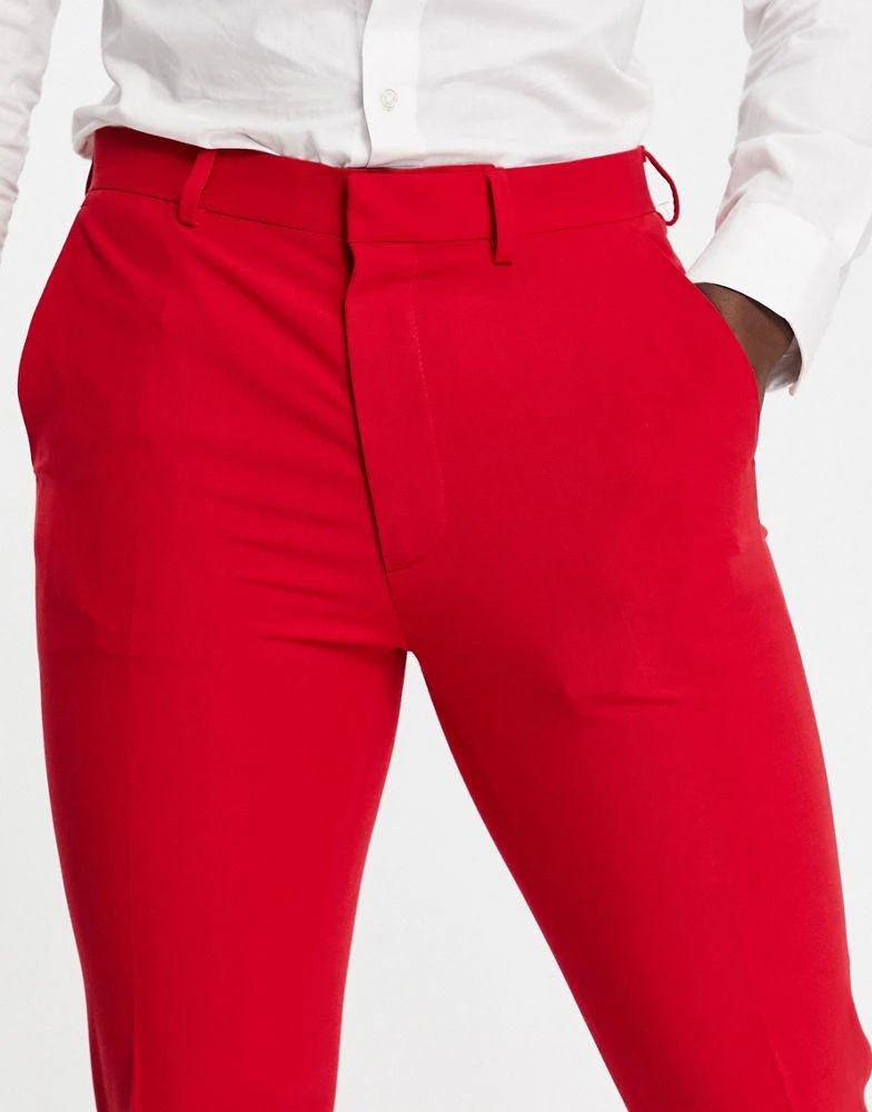 ASOS DESIGN ASOS DESIGN super skinny suit trousers in red 3