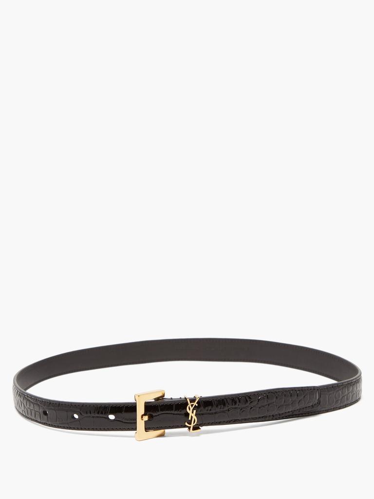 商品Yves Saint Laurent|YSL-plaque croc-embossed leather belt,价格¥3201,第6张图片详细描述