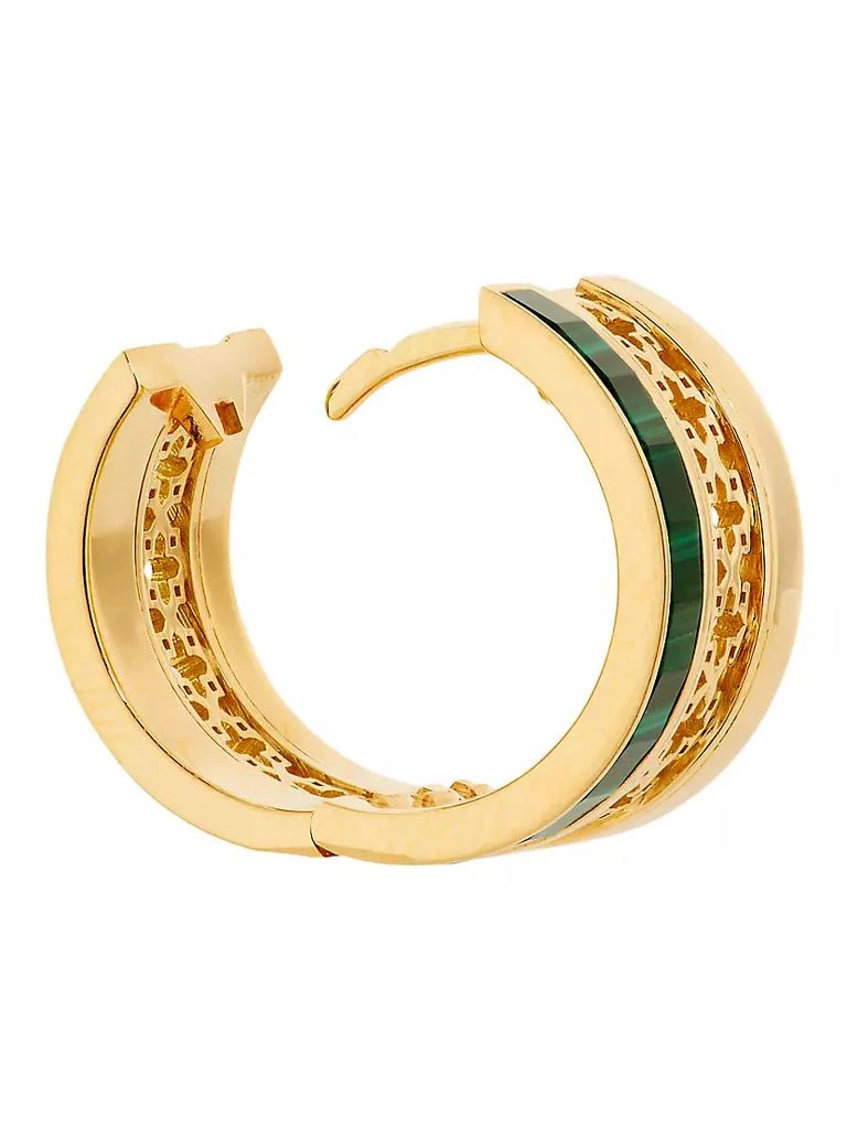 商品Birks|Dare To Dream 18K Yellow Gold &amp; Malachite Huggie Hoops,价格¥23940,第3张图片详细描述