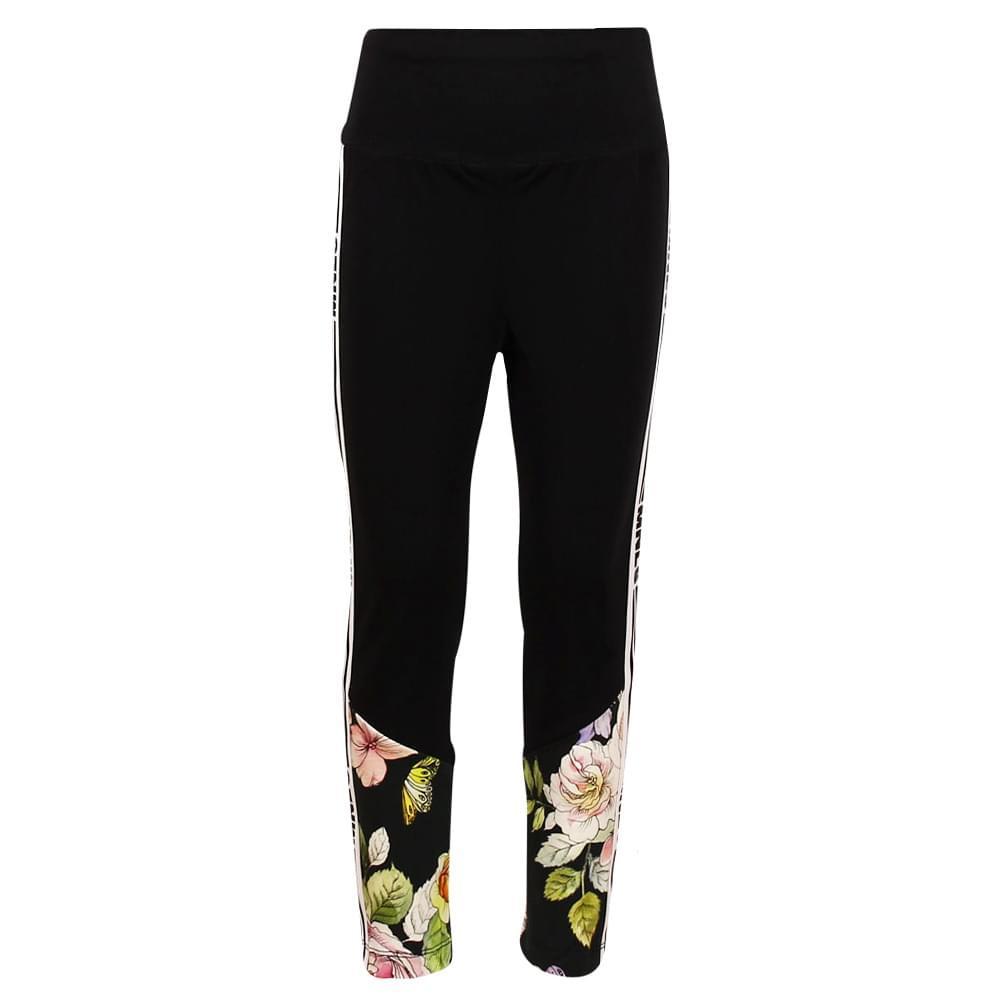 商品MONNALISA|Black Floral Jersey Leggings,价格¥235-¥273,第4张图片详细描述