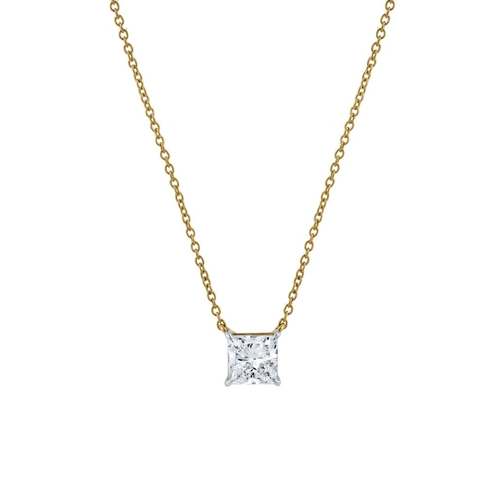 商品LuvMyJewelry|Princess Charm 14K Gold Lab Grown Diamond Necklace - 1 ct,价格¥5770,第4张图片详细描述