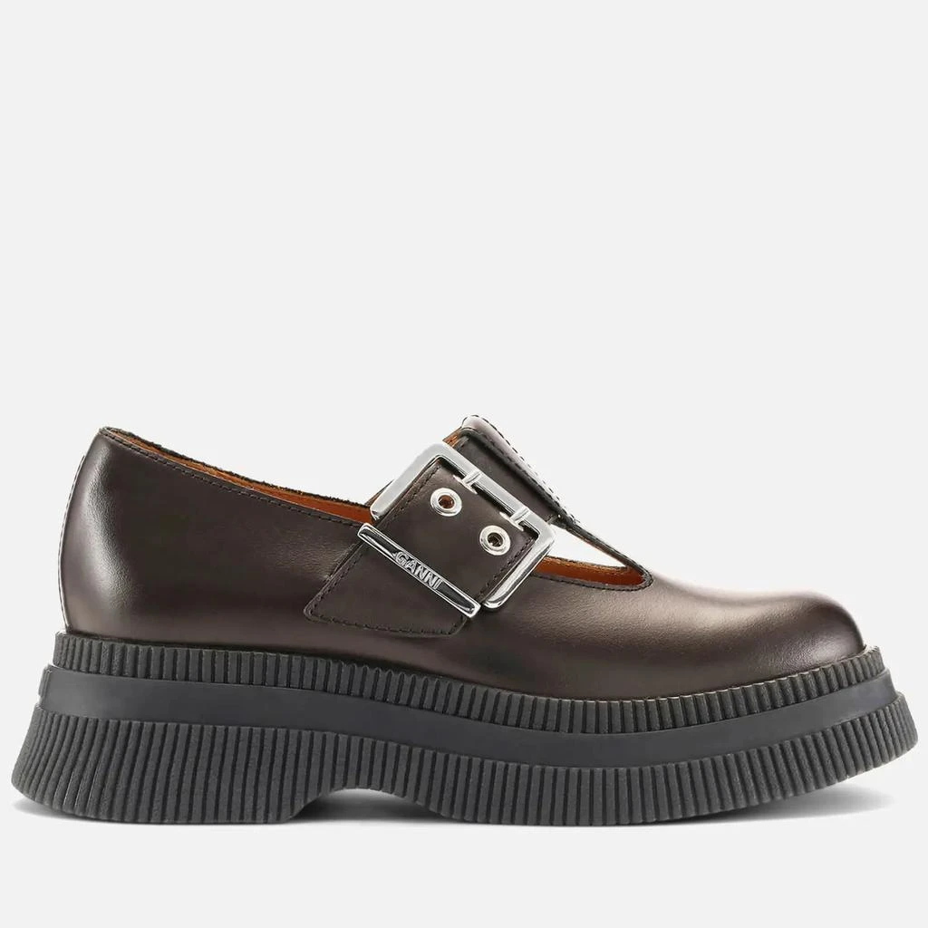 商品Ganni|Ganni Women's Leather Mary Jane Creepers,价格¥1665,第1张图片