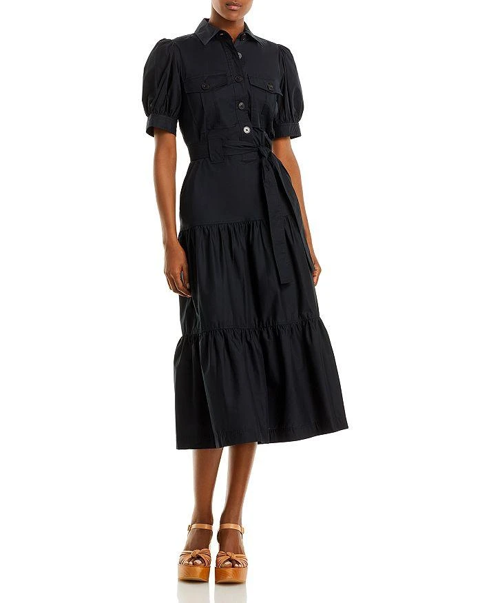 商品Derek Lam|Buffy Tiered Midi Dress,价格¥3699,第1张图片