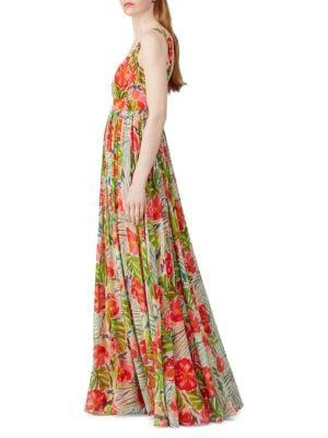商品Badgley Mischka|Floral Chiffon Maxi Dress,价格¥1335,第3张图片详细描述