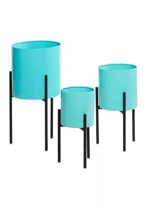 商品Monroe Lane|Lane Contemporary Metal Planter   Set Of 3,价格¥1452,第4张图片详细描述